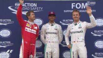 Top 3 Qualifikanten 2016 Kanadisch F1 GP: 1. Hamilton 2. Rosberg 3. Vettel