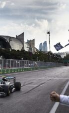 Nico Rosberg wins in his Mercedes W07 the first ever European F1 GP at Baku