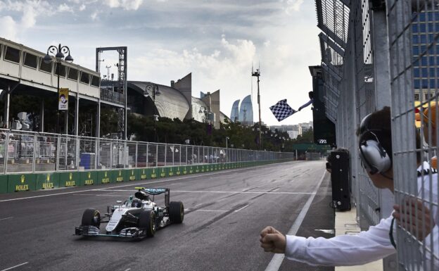 HiRes wallpapers pictures 2016 European F1 GP 1 Nico Rosberg wins in his Mercedes W07 the first ever European F1 GP at Baku