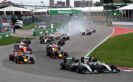 Start of the 2016 Canadia F1 GP with Mercedes collision