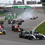 Début du Canada 2016 F1 GP avec collision Mercedes