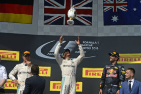 1. Hamilton 2. Rosberg 3. Ricciardo Hungarian GP F1/2016