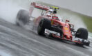 Ferrari SF16-H in the rain 2016