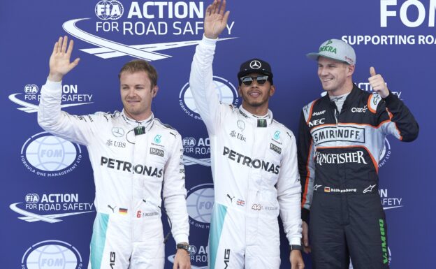 Top 3 qualifiers 2016 Austria GP: 1. Hamilton 2. Rosberg 3. Hulkenberg