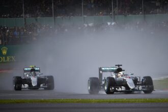 Британская GP F1/2016 под дождем