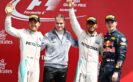 Lewis Hamilton, Max Verstappen and Nico Rosberg