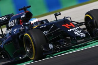 Ουγγρικά GP F1/2016 Ο Fernando Alonso στην πίστα, McLaren-Honda MP4-31.