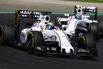 Ο Felipe Massa, Williams FW38 Mercedes, ηγείται των Valtteri Bottas, Williams FW38 Mercedes. ουγγρικός GP F1/2016.