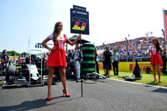 Grid girl per Nico Hulkenberg (GER) Sahara Force India F1 VJM09. Gran Premio d'Ungheria F1/2016