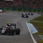 Jenson Button on track.