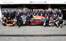 Daniel Ricciardo and Red Bull Racing and the Red Bull Racing team celebrate for Daniel's 100th F1 Grand Prix during previews to the Formula at Hockenheimring German GP F1/2016