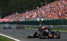 SPA, BELGIUM F1/2016: Carlos Sainz driving the (55) Scuderia Toro Rosso STR11 Ferrari 060/5 turbo with a punctured rear tyre.