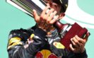 SPA, BELGIUM F1/2016: Daniel Ricciardo of Red Bull Racing celebrates on the podium.