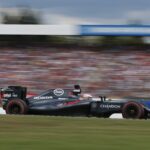 Fernando Alonso on track.