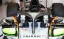 Sahara Force India F1 VJM09 with a Halo cockpit cover. Belgian Grand Prix 2016.