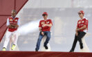 Maurizio Arrivabene, Kimi Räikkönen and Sebastian Vettel of Ferrari. Italian GP F1/2016