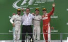 Nico Rosberg - Lewis Hamilton - Sebastian Vettel on the podium GP ITALIA F1/2016