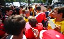 MONZA, ITALY F1/2016: Daniel Ricciardo Red Bull Racing is swamped by fans.