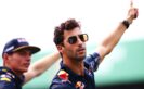 MONZA, ITALY F1/2016: Daniel Ricciardo and Max Verstappen of Netherlands and Red Bull Racing wave to the crowd on the drivers parade.