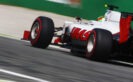 Haas VF16 at speed at Monza Italian GP F1/2016