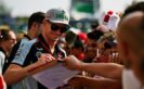 Nico Hulkenberg Sahara Force India F1 signs autographs for the fans. Monza-Italian Grand Prix 2016.