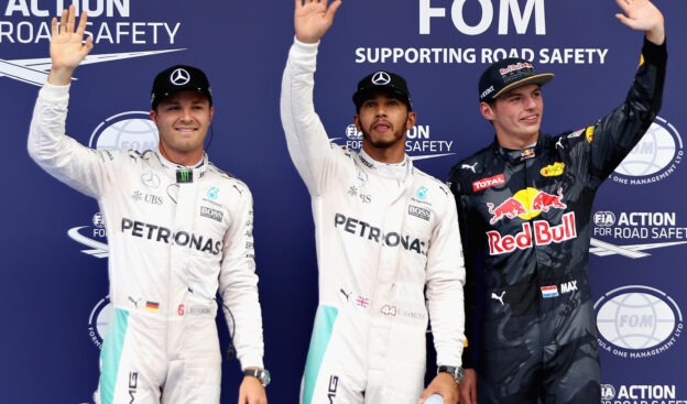 2016 Malaysian GP top 3 qualifiers: Lewis Hamilton, Nico Rosberg & Max Verstappen
