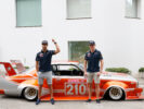 Daniel Ricciardo and Max Verstappen drive around Tokyo in a Bosozuko Car during the Red Bull racing team fan event 2016