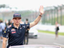 Max Verstappen on the drivers parade before the Formula One Grand Prix of Japan 2016