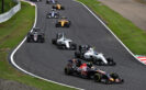 Carlos Sainz leads Valtteri Bottas, Felipe Massa and others on track during the Formula One Grand Prix of Japan 2016