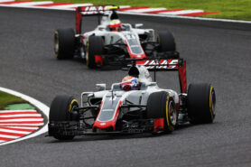 Haas teammates-on-track-at-suzuka-Japan 2016