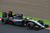 निको हुल्केनबर्ग फोर्स इंडिया चलाते हुए F1 VJM09 जापानी ग्रैंड प्रिक्स (2016)