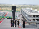 Alfonso Celis Sahara Force India F1 Development Driver; Tim Wright Sahara Force India F1 Team Race Engineer; and Sergio Perez Sahara Force India F1 walk the circuit. US GP 2016.