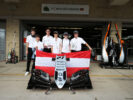 The F1 in Schools Outstanding Sportsmanship Award winners - Austrian entry Airy Eagles, with Mark Gray Sahara Force India F1 Team. US GP 2016. Circuit of the Americas, Austin, Texas, USA.