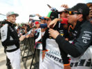Nico Hulkenberg (GER) Sahara Force India F1 with fans. United States Grand Prix 2016