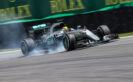 Lewis Hamilton locking up his right-front during qualifying for the 2016 Brazilian GP
