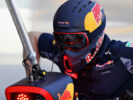 A member of the Red Bull Racing team practices pit stops in the Paddock during practice for the Formula One Grand Prix of Brazil at Autodromo Jose Carlos Pace 2016