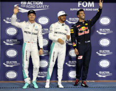 Top 3 qualifiers 2016 Abu Dhabi GP: 1. Hamilton 2. Rosberg 3. Ricciardo