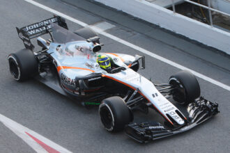 Sergio Pérez (MEX) Sahara Force India F1 VJM10. Formel-1-Test, Tag 27, Montag, 2017. Februar XNUMX. Barcelona, Spanien.