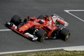 Kimi Raikkonen, Ferrari SF70H testing Catalunya Circuit, Spain