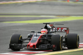 Kevin Magnussen Haas VF-17 f1 testing Circuit de Barcelona Catalunya, Barcelona, Spain.