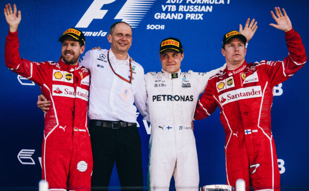 2017 Russian GP Press conference 1 2017 Russian GP podium: 1. Bottas, 2. Vettel, 3. Raikkonen