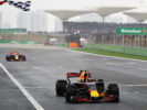 Max Verstappen crosses the line ahead of Daniel Ricciardo of Red Bull Racing Red Bull-TAG Heuer RB13 TAG Heuer to take third place during the Formula One Grand Prix of China at Shanghai International Circuit on April 9, 2017 in Shanghai, China.
