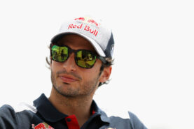 Carlos Sainz of Spain and Scuderia Toro Rosso during previews to the Bahrain Formula One Grand Prix at Bahrain International Circuit on April 13, 2017 in Bahrain, Bahrain.