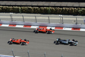 Mercedes Valtteri Bottas & Ferrari Sebastian & Kimi at GP RUSSIA F1/2017