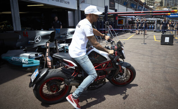 Hamilton admits 'too old' for MotoGP switch 1 Hamilton crashes during motorbike test