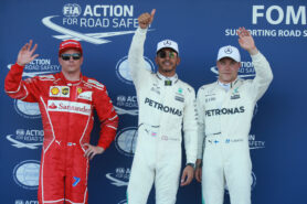2017 Azerbaijan GP Top 3 qualifiers: 1. Hamilton, 2. Bottas, 3. Raikkonen