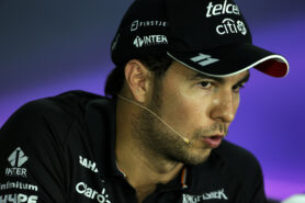 Sergio Perez (MEX) Sahara Force India F1 in the FIA Press Conference. Canadian Grand Prix, Thursday 8th June 2017. Montreal, Canada.