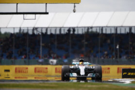 Lewis Hamilton, Mercedes W08 at Silverstone