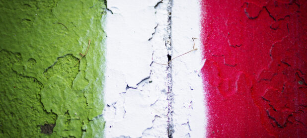 Autodromo di Monza, Italy. Curbs painted in the Italian flag colors