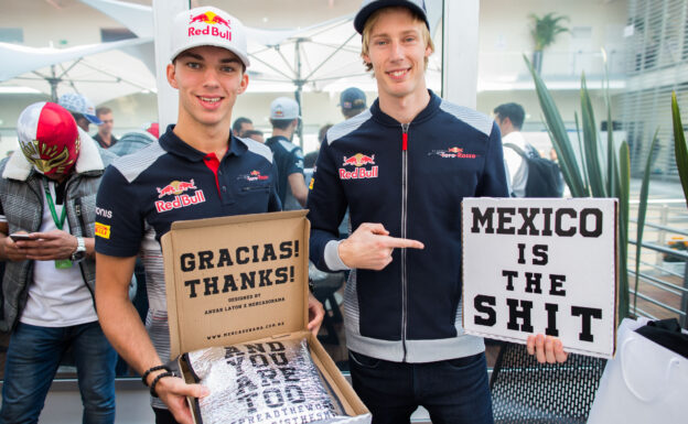 Gasly & Hartley not guaranteed 2018 seats 1 Pierre Gasly & Brendon Hartley Toro Rosso Mexico GP F1/2017
